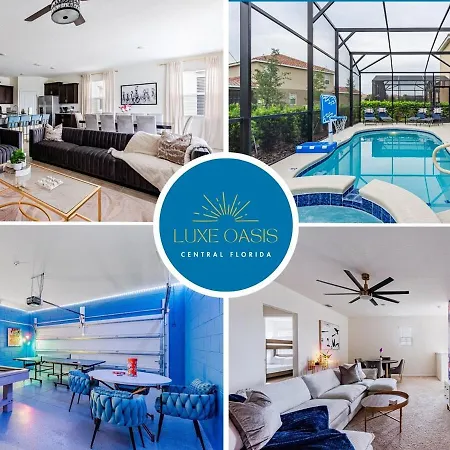7 Beds, Resort Water Park And Sport Courts, Pool And Jacuzzi, Bbq, Game Rooms